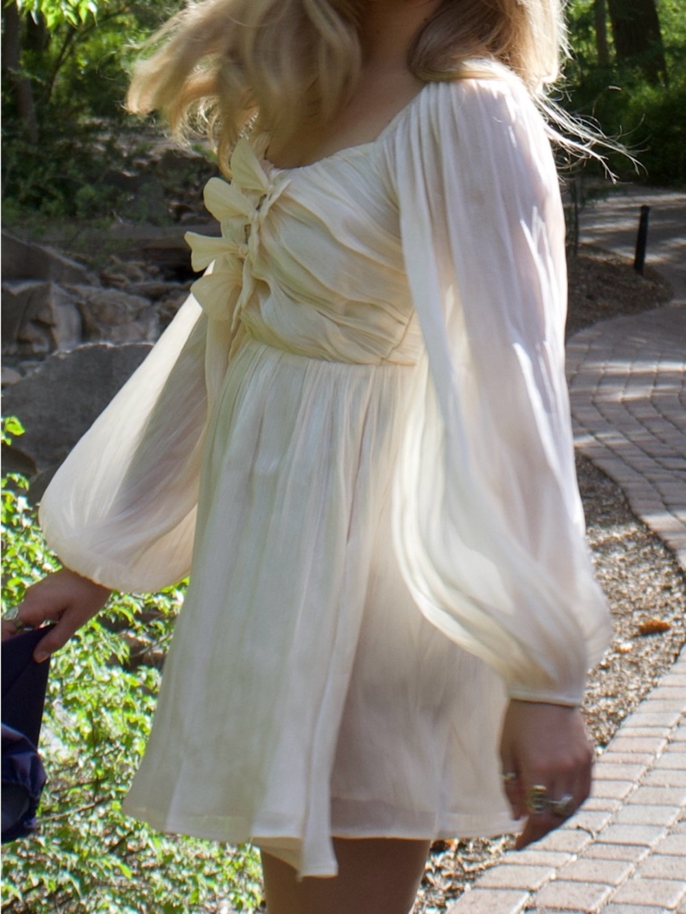 Lulu's Beige Graduation/Engagement Dress
